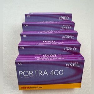 Kodak portra 400 color negative 120 film - (6 packs, 30 rolls)